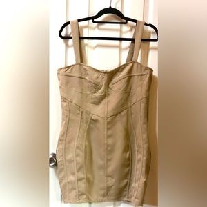 NWT Pretty Little Things Petite Stone Strappy Corset Detail Dress